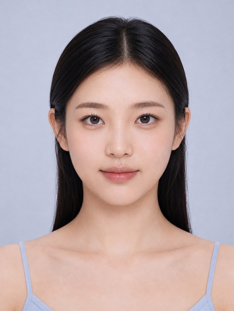 Result with innocent-look eyes applied