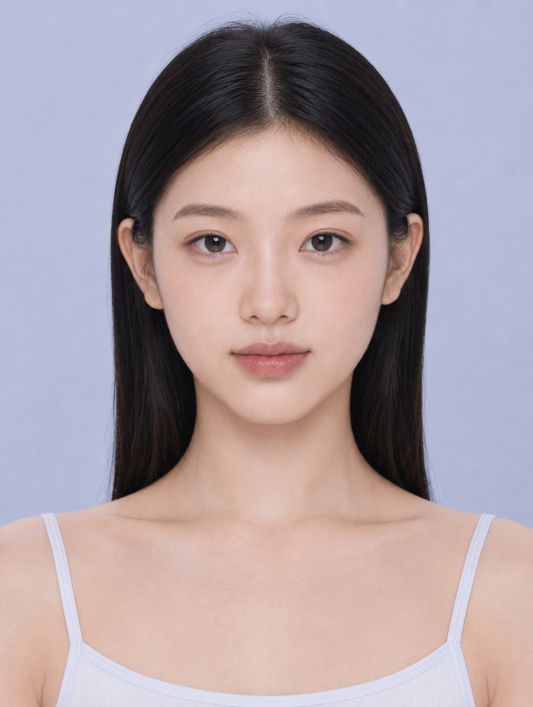 Eyes only — More defined, but the face is nearly unchanged.