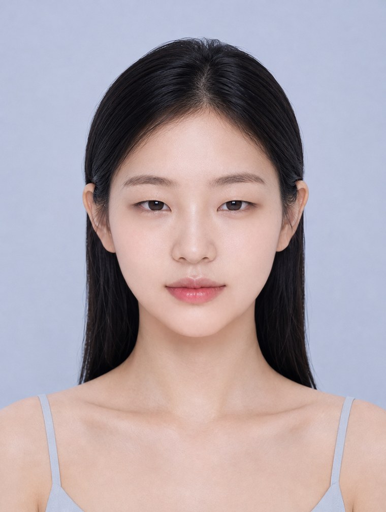 Step 3 +Chin — The lower face gets shorter.